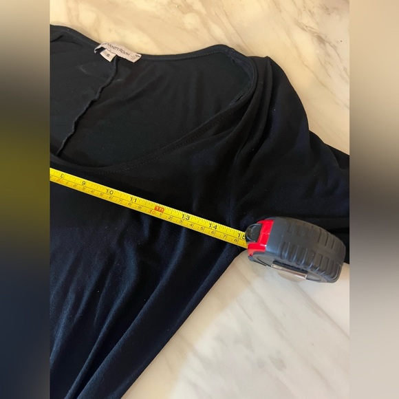 The Vanity Room Women's Size Small Black Asymmetrical Hem Dress 3/4 Sleeve - Picture 5 of 8